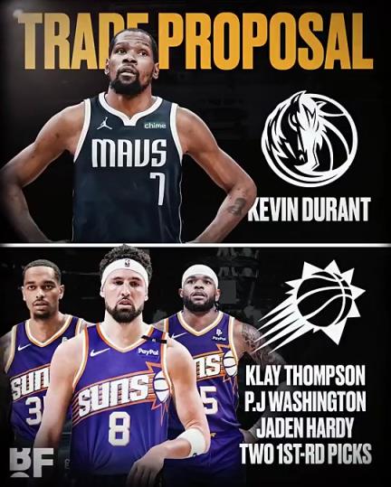 和歐文濃眉組三巨？美媒：獨(dú)行俠可用克萊+PJ+哈迪+倆首輪去換KD